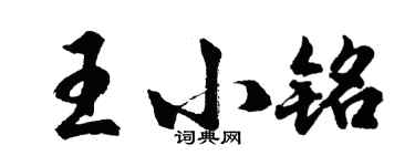 胡问遂王小铭行书个性签名怎么写