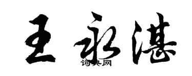 胡问遂王永湛行书个性签名怎么写