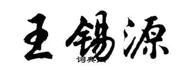 胡问遂王锡源行书个性签名怎么写