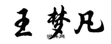 胡问遂王梦凡行书个性签名怎么写