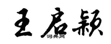 胡问遂王启颖行书个性签名怎么写