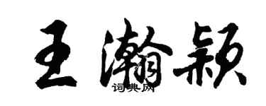 胡问遂王瀚颖行书个性签名怎么写