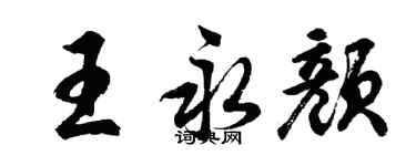 胡问遂王永颜行书个性签名怎么写