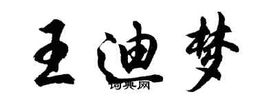 胡问遂王迪梦行书个性签名怎么写