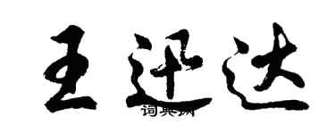 胡问遂王迅达行书个性签名怎么写