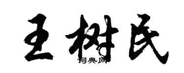 胡问遂王树民行书个性签名怎么写