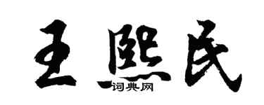 胡问遂王熙民行书个性签名怎么写