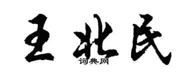 胡问遂王北民行书个性签名怎么写