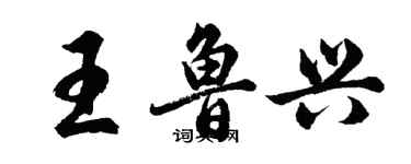 胡问遂王鲁兴行书个性签名怎么写