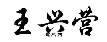 胡问遂王兴营行书个性签名怎么写