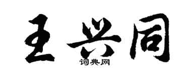 胡问遂王兴同行书个性签名怎么写