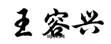 胡问遂王容兴行书个性签名怎么写
