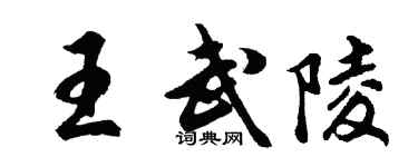 胡问遂王武陵行书个性签名怎么写