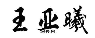 胡问遂王亚曦行书个性签名怎么写