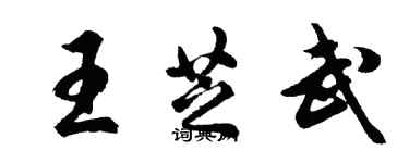 胡问遂王芝武行书个性签名怎么写