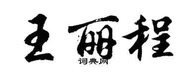 胡问遂王丽程行书个性签名怎么写