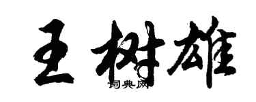 胡问遂王树雄行书个性签名怎么写