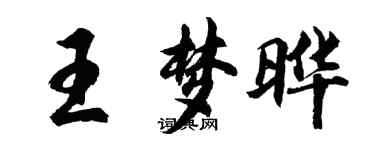 胡问遂王梦晔行书个性签名怎么写