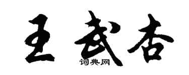 胡问遂王武杏行书个性签名怎么写