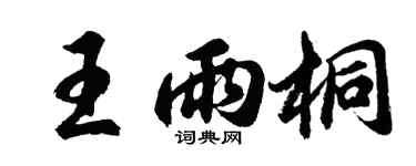 胡问遂王雨桐行书个性签名怎么写