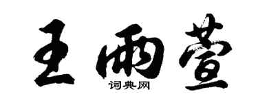 胡问遂王雨萱行书个性签名怎么写
