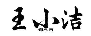 胡问遂王小洁行书个性签名怎么写