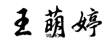 胡问遂王萌婷行书个性签名怎么写