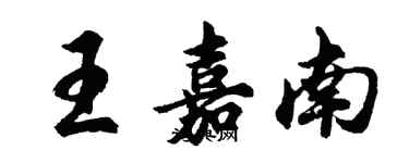 胡问遂王嘉南行书个性签名怎么写