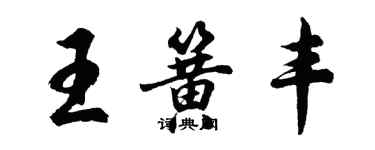 胡问遂王簧丰行书个性签名怎么写