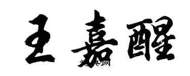 胡问遂王嘉醒行书个性签名怎么写