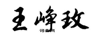 胡问遂王峥玫行书个性签名怎么写