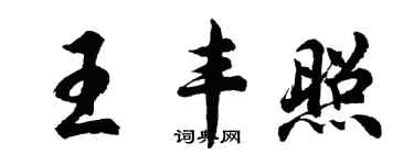 胡问遂王丰照行书个性签名怎么写