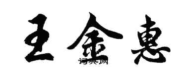 胡问遂王金惠行书个性签名怎么写