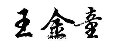 胡问遂王金童行书个性签名怎么写