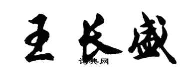 胡问遂王长盛行书个性签名怎么写