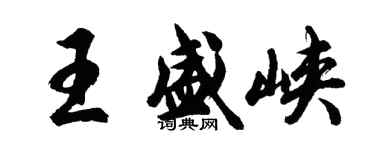胡问遂王盛峡行书个性签名怎么写