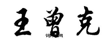 胡问遂王曾克行书个性签名怎么写