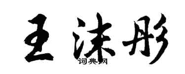 胡问遂王沫彤行书个性签名怎么写