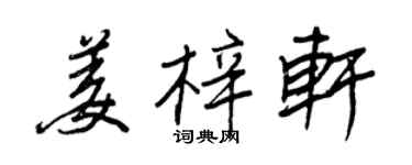 王正良姜梓轩行书个性签名怎么写