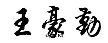 胡问遂王豪勤行书个性签名怎么写