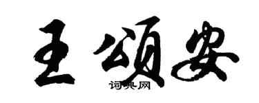 胡问遂王颂安行书个性签名怎么写