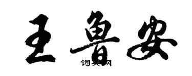 胡问遂王鲁安行书个性签名怎么写