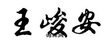 胡问遂王峻安行书个性签名怎么写