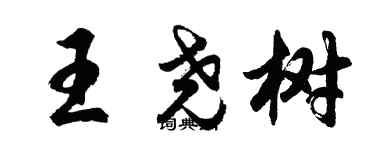 胡问遂王尧树行书个性签名怎么写