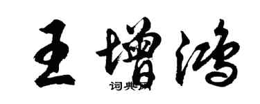胡问遂王增鸿行书个性签名怎么写