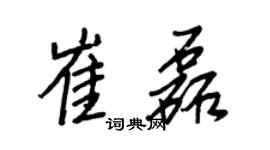 王正良崔磊行书个性签名怎么写