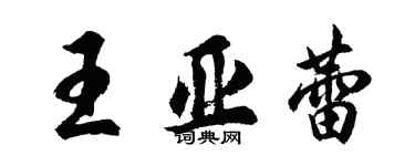 胡问遂王亚蕾行书个性签名怎么写
