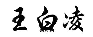 胡问遂王白凌行书个性签名怎么写
