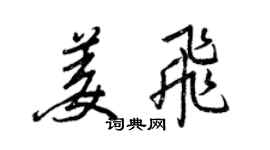王正良姜飞行书个性签名怎么写