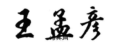 胡问遂王孟彦行书个性签名怎么写
